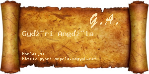 Győri Angéla névjegykártya
